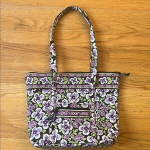 Vera Bradley Floral Tote Bag - Purple and Green